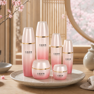 Bouteilles <span class=keywords><strong>de</strong></span> parfum en verre violet Spindle avec couvercles, pots <span class=keywords><strong>de</strong></span> crème pour soins <span class=keywords><strong>de</strong></span> la peau 120ml 100ml 40ml 30ml 50g 30g, emballage vide - Product Image 3