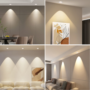 Downlights LED COB Modernos Empotrables, <span class=keywords><strong>Luz</strong></span> Blanca Cálida/Fría, Iluminación <span class=keywords><strong>Indirecta</strong></span>, Iluminación Directa de Alto Brillo, Fijaciones de Carcasa para Interiores - Product Image 6