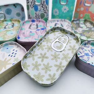 Caja de <span class=keywords><strong>lata</strong></span> rectangular pequeña, anillo de tracción, fácil apertura, estilo sardina, latas reutilizables, comida, té, almuerzo, caramelo, Chocolate - Product Image 3