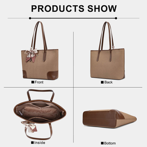 Sacs fourre-tout noirs promotionnels d'usine, grande taille, pour femmes, nouvelle collection, vente en <span class=keywords><strong>gros</strong></span> BAGCO, sacs fourre-tout spacieux pour dames - Product Image 2