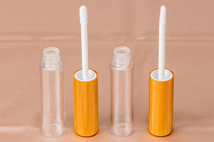 CLASE DE FÁBRICA <span class=keywords><strong>no</strong></span> logotipo lápiz labial líquido de embalaje maquillaje con pincel blanco de bambú tubo de brillo de labios - Product Image 3