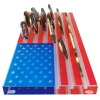 Étui de présentation personnalisé en acrylique pour pièces commémoratives, support pour médailles de collection, porte-drapeaux et porte-pièces