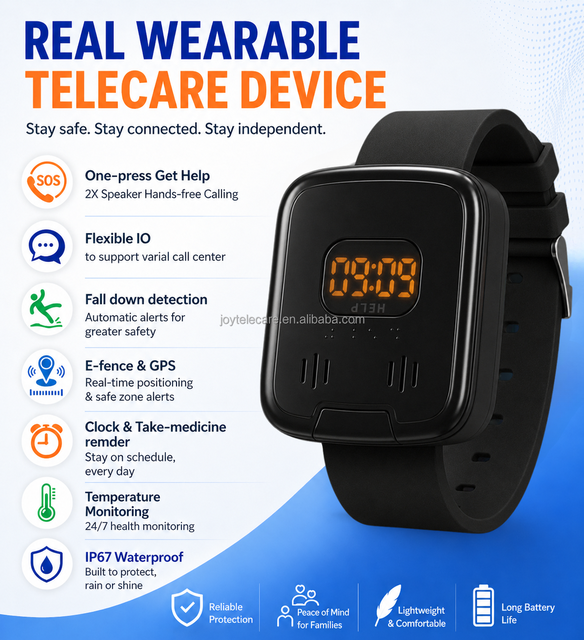 4G GPS Medical Alert Watch for Seniors-One-Touch SOS Medication Reminder Fall Detection IP67 Waterproof Elderly Care Smart