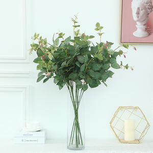 ZUOYI 90CM panno di seta foglia di rosa pianta artificiale 2 rami piante di foglie di rosa verde per parete vegetale - Product Image 5