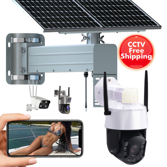 TecDeft Ai Intelligent 5MP Solar CCTV Camera Outdoor Humanoid Tracking Surveillance with 30x Zoom for Farm Use