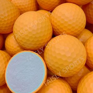 Bola latihan Golf 2 lapisan dalam/luar ruangan, bola latihan ayun karet berwarna terang - Product Image 5