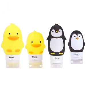 Ensemble de flacons de voyage en silicone, design animalier cartoon, 60ml 80ml 90ml 100ml, pour lotion cosmétique, douche et bain - Product Image 5