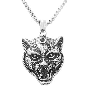 Collar con Colgante de Leopardo de Acero Inoxidable para Hombre, Diseño Animal Retro, Estilo Punk 19023 - Product Image 5
