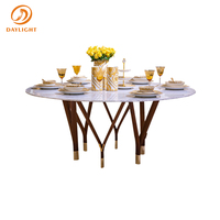 Ensemble de meubles de salle à manger de luxe italien, ensemble de table à manger ronde moderne et 4 chaises de salle à manger en velours pour la maison