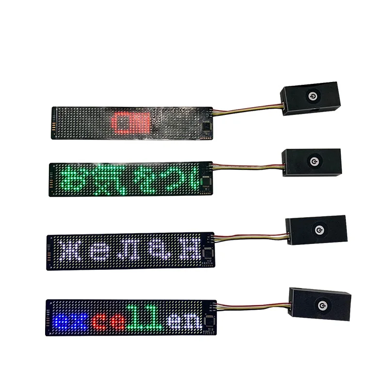 Programmier bare blinkende Mini-LED-Zeichen Einfarbige LED-Streifen APP Hüte Schuhe Taschen Leuchten Scrolling-Nachrichten Flexible LED-Anzeige