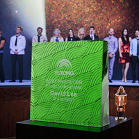 Trophée en cristal personnalisé K9, fait main, écologique, couleur verte, plaque vierge, coffret cadeau pour la décoration intérieure et les concours