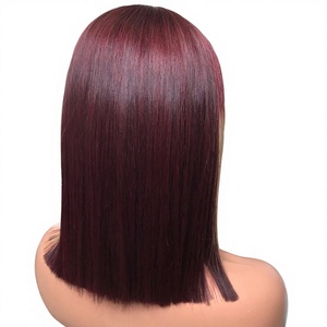 Cheveux humains vietnamiens couleur bordeaux avec mèches blondes, lisses comme des baguettes, prix de gros SDD, prix direct usine - Product Image 2