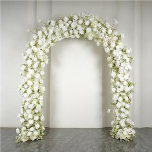 Arco de flores de seda estilo bohemio de LANJO Wholesale para decoración de bodas, arreglos de fondo con arco de flores artificiales. - Product Image 2