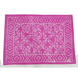 Handmade Floral Canvas Table Mat Bohemian Design Eco Friendly Hand Block Printed Cotton Dining Decor Set - Product Image 3
