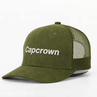 Casquette Trucker Vintage Ethnique Personnalisée à 5 Panneaux en Daim avec Maille Respirante et Visière Courbée – Style Sportif Décontracté