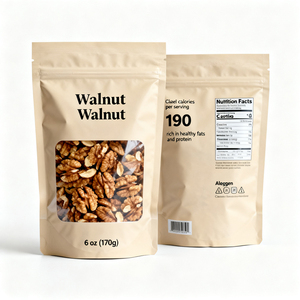 Đứng lên dây kéo giấy kraft nâu có thể khóa lại Ziplock nhiệt niêm phong thực phẩm lưu trữ doypack bao bì túi túi - Product Image 1