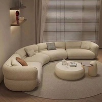 2026 GEDO Bestpreis Modernes Einfaches Geschwungenes Bobble-Ball Lammwollstoff Sofaset