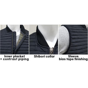 [MARK] OEM/ODM Marca coreana MARK 2017 Logotipo personalizado Raya Chaleco ligero 20D Nylon Shell Relleno Poliéster 100% Sin forro - Product Image 4