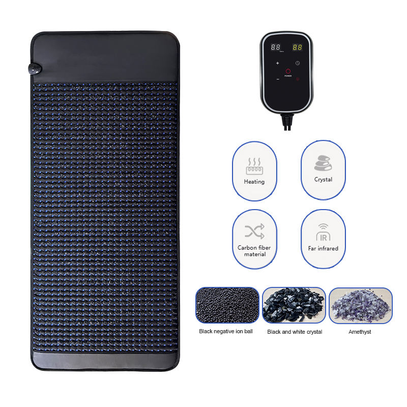 OEM/ODM PEMF Crystal Therapy Mat | 1-30Hz Adjustable Frequency with Korean Amethyst & Bio Rainbow Infrared Heating – Full Body Wellness Mat for Pain Relief & Relaxation (Qatar)