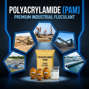 Poliacrilamida (PAM) Floculante de la Marca YANGHANG, Aditivos para Tratamiento de Agua y Petróleo, Aniónico y Catiónico, 99.90% de Pureza, 3-18 Millones - Product Image 4