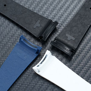 Correa de silicona de repuesto con cierre plegable de 20 mm para <span class=keywords><strong>Omega</strong></span> <span class=keywords><strong>Seamaster</strong></span> 300M AT150, hebilla plegable, negro, azul, blanco - Product Image 5