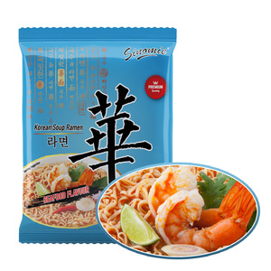 Nouilles instantanées <span class=keywords><strong>Jin</strong></span> <span class=keywords><strong>Ramen</strong></span> au goût de fruits de mer épicés Halal de la marque SINOMIE, nourriture coréenne - Product Image 1