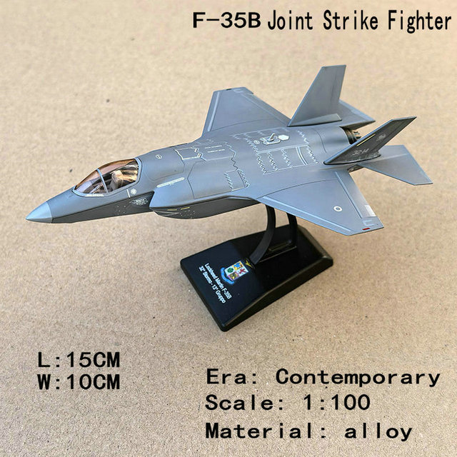 Diecast Airplane Model 1:100 F-35 Model Airplane F35 Joint Strike Fighter Metal Airplane Model Kits Model Fighter Plane