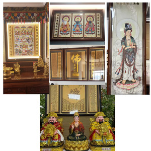 Vajra prajna paramita Sutra bằng gỗ treo Tranh phòng khách bức tường trắng lớn trang trí phòng trà hội trường Phật tim kinh Zen - Product Image 2