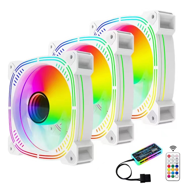 12cm ARGB Computer Case Fan Gaming Casing RGB CPU Cooler Fans for PC with LED Lights Computer Gaming Pc Cooler Fan for Deskt