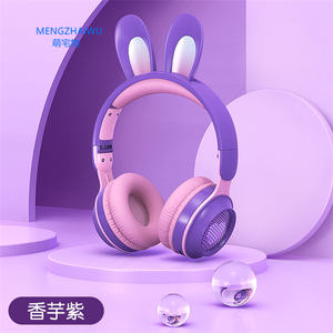 Auriculares con dibujos animados y Orejas de conejo, auriculares inalámbricos con luz LED, color Macaron, productos electrónicos en promoción - Product Image 5