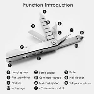 11in1 Mini Sailor Multi-Fonction Outils Poche Extérieure Multitool Pince Multi-tool Outils Portable Récupérer Carte Pin Ouvre Couteau - Product Image 6