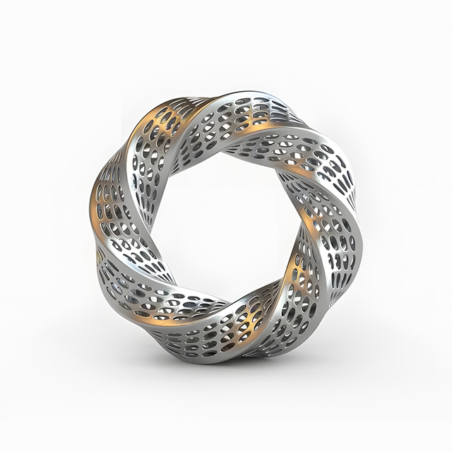 Custom Casting 3D Print Metal Accessories 3D SLM Design Printing Ultra-High Precision Jewelry 3D Printed Art