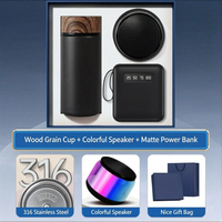 Altavoz Bluetooth, Botella de Agua de Acero Inoxidable 316, Banco de Energía 3 en 1, Set de Regalo Corporativo con Logotipo Personalizado, Regalos Promocionales de Negocios en Tendencia 2026