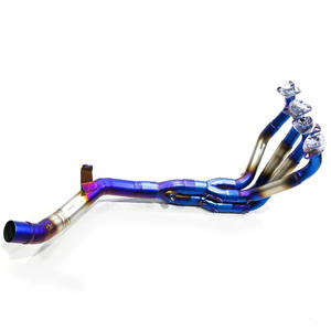 Accesorios de modificación de tubo de escape de cuatro garras de acero inoxidable medio azul para Kawasaki Z900 - Product Image 6