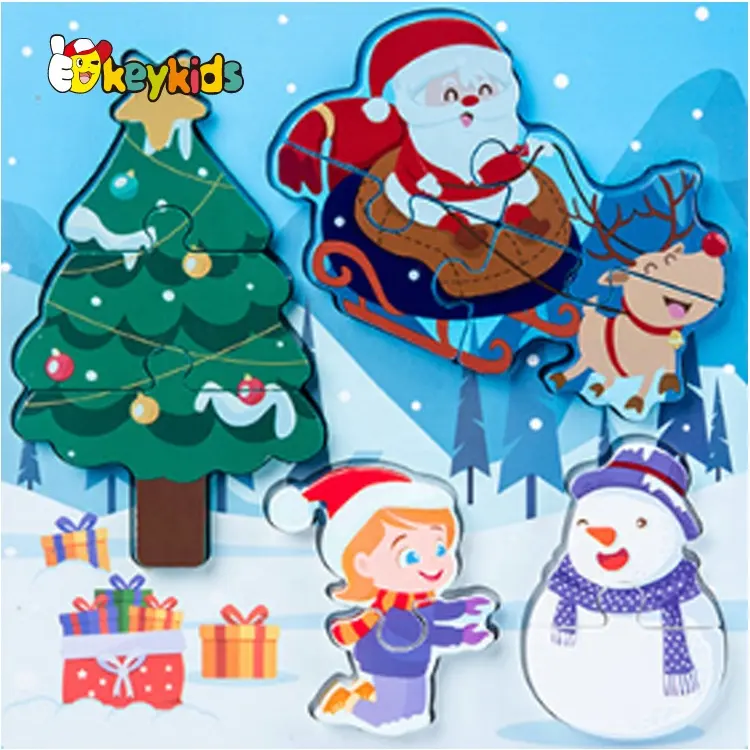 Teka-teki Natal Kayu Kustom <span class=keywords><strong>DIY</strong></span> Kustom untuk Anak-anak W14C322