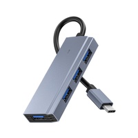 Hub USB-C vers 4 ports USB 3.0 pour Mac Pro, iMac, iPad Pro, Chromebook, Pixelbook, Steam