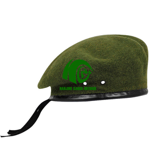 Béret professionnel d'extérieur avec insigne, béret tactique pour uniforme de sécurité, taille unique en <span class=keywords><strong>noir</strong></span> et vert - Product Image 6
