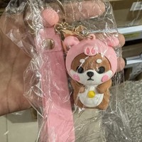Gran oferta, variedad personalizada de colgante de llave de silicona de dibujos animados para niños, Mini llavero de muñeca creativo portátil barato