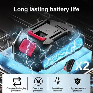 Perceuse-visseuse sans fil professionnelle NEOBRISKEN 20V, moteur sans balais, kit avec mandrin auto-serrant, couple élevé, 2 vitesses, lumière LED, compatible OEM N721 Ta - Product Image 6
