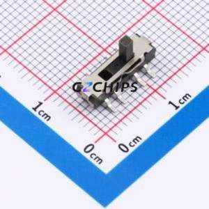 MST23D19G40-B Slide Switch SMD-8P,13x3.5mm Switch Double Pole Three Throw Rectangle Pin Header SMD Tab 12.95mm - Product Image 1