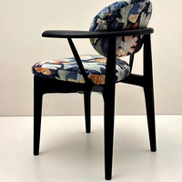 Chaise de salle à manger moderne minimaliste en bois massif, dossier en frêne blanc nordique, fauteuil de style mi-siècle, revêtement en tissu, non pliable