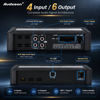 Amplificateur DSP de classe D pour voiture, 4 entrées 6 sorties, 4x120W avec processeur DSP 6 canaux, système audio 12V pour caissons de basses