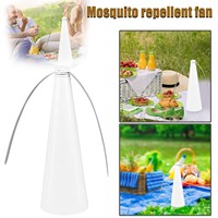 Ventilateur anti-mouches d'extérieur Lames holographiques Dîner à domicile Répulsif contre les insectes aux fruits Pièges à semi-conducteurs à piles