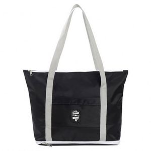 Sac de voyage pliable double couche en tissu Oxford léger et spacieux pour le week-end, avec logo personnalisé - Product Image 6