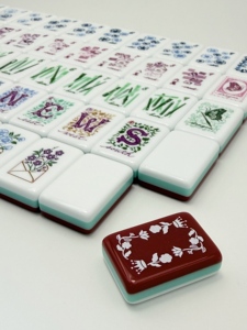 Fichas de Mahjong Americanas Modernas de Lujo Personalizadas con Diseño de Flores de Jardín, Envío Rápido, Acrílico de 4 Capas, 160 Piezas para Póker Familiar Multijugador - Product Image 2