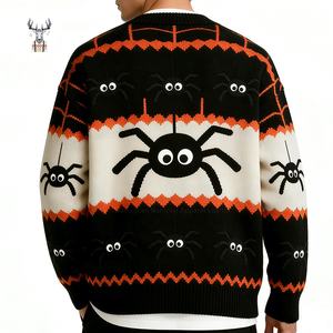 Cardigan da Uomo Nanteng Personalizzato di Alta Qualità, 100% Acrilico, Stile Street, Lavorazione Jacquard a Maglia <span class=keywords><strong>Ragno</strong></span>, Scollo a V con Bottoni - Product Image 2