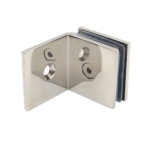 304 Stainless Steel 90 Degree Square Fixing Clip L Shape Wall Mount Shower Enclosure Glass <b>Door</b> Shelf Support - Product Image 2
