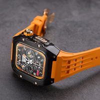 Style sportif pour Apple Watch Ultra 3, boîtier modifié hautement transparent, bracelet en silicone, boucle papillon, adapté au bracelet Apple Watch
