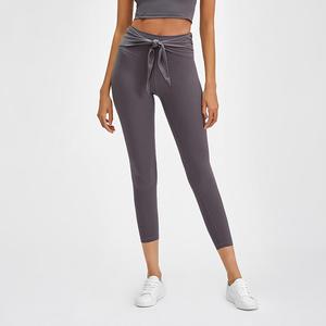 Venta al por mayor de malla personalizada Yoga Leggings entrenamiento gimnasio Leggings de cintura alta para las mujeres - Product Image 6