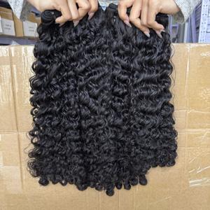 Vente en gros de extensions de trame de cheveux vierges bruts non transformés, vendeurs de tissage de cheveux humains bouclés birmans - Product Image 2